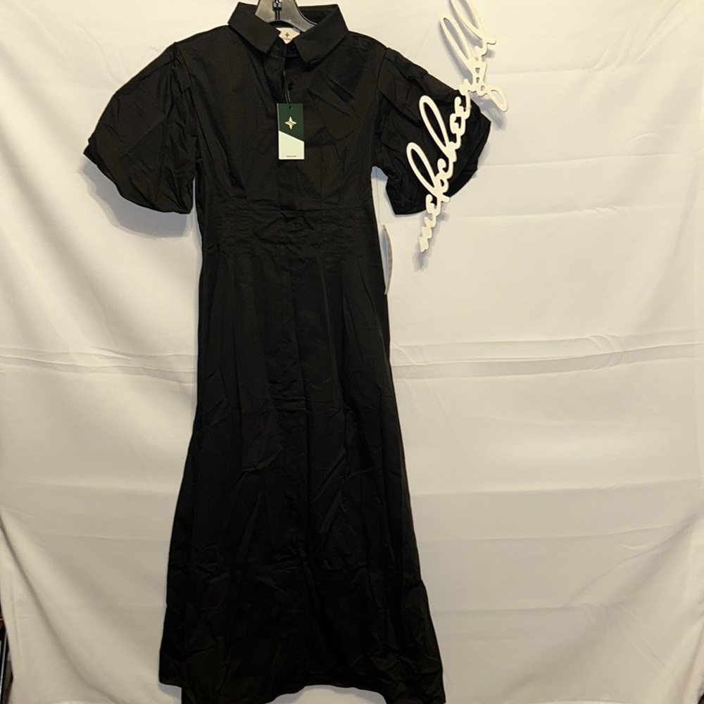 Tuckernuck Black Puff-Sleeve Maxi Dress - Picture 6 of 8